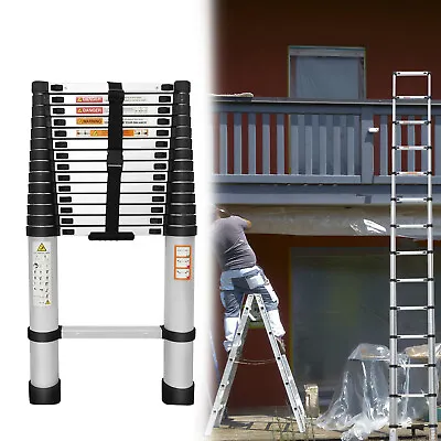 8FT-20FT Tall Telescoping Ladder Extension Collapsible Ladders Aluminum /+ Hook • $74.10