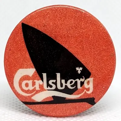 Vtg OG 1970's CARSBERG Lager Beer Drinker I Love Copenhagen Badge Pin (P866) • $5.60