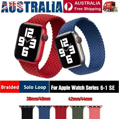 $13.19 • Buy Nylon Braided Solo Loop Strap Band For Apple Watch Series 6 SE 5 4 3 2 40 / 44mm
