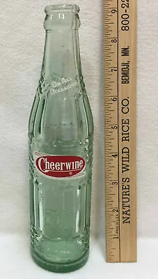 $14.99 • Buy Cheerwine Glass Bottle Empty Green Original Label 8 Ounce Soda Pop Vintage 9 
