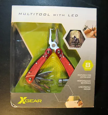 XGEAR Pliers Multi Tool With LED Light 8 Tools Functionality • $4.95