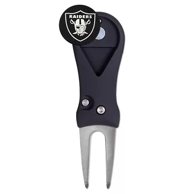 Raiders NFL Las Vegas Oakland Golf Ball Marker + Switchblade Divot Tool  Laser • $12.99