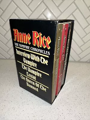 1992 Anne Rice The Vampire Chronicles Box Set Vintage Horror Paperbacks Lestat • $26