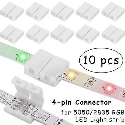 £3.04 • Buy Light Solderless Corner Connector Adapter For 5050 3528 RGB LED Strip 10pcs