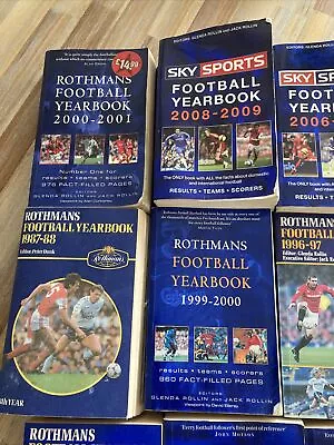 £9.99 • Buy Sky Sports / Rothmans Football Yearbooks X 14 Various 1987 - 2009 Job Lot
