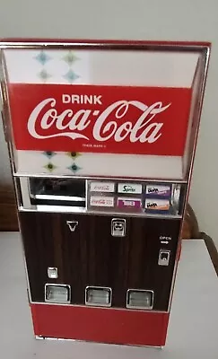 Vintage 1996 Coca-Cola Miniature Vend Machine Musical Coin Bank Lights Up • $32.99