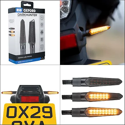 Oxford Dark Hunter Scooter Motorbike Streaming Indicators Led Incl. 2 Resistors • £39.99