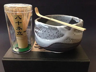 $42.95 • Buy Japanese Shinsetsu Matcha Bowl Bamboo Scoop 80 Whisk Tea Ceremony Set JAPAN MADE
