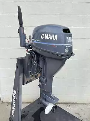 Yamaha 15HP 4 Stroke Outboard 20  Long Shaft W/ Tiller Handle Just Serviced • $1865.95