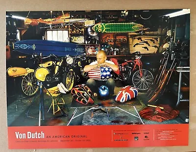 Von Dutch Poster 2002 Original Exhibition Print Pinstriper Hot Rod Motorcycle • $129.99
