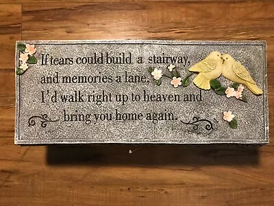 Solar Memorial Bench Garden Statue Cemetery Grave Beloved Departed • $20.99