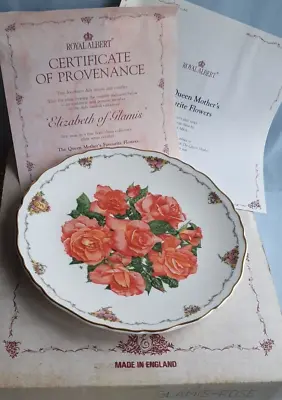 Bxd Royal Albert Queen Mothers Favourite Flowers Plate: Elizabeth Of Glamis +COA • £3.99