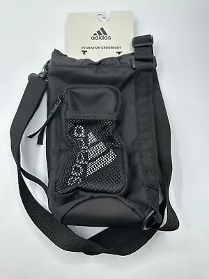 ADIDAS Hydration Crossbody Bag  Fits 32-oz. Smaller  Bottles UniSex  Black • $51.27