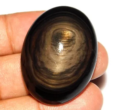 88.ct 100%natural Fire Rainbow Eye Obsidian Oval Cabochon Mexico Gemstone Af=392 • $22.87