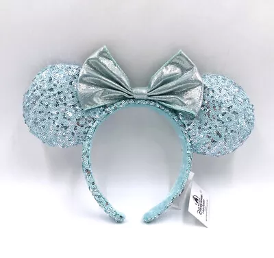 US Blue Frozen Arendelle Aqua 2020 Minnie Ears Mickey Mouse DisneyPark Headband • $16.19