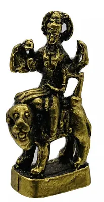 $8.42 • Buy Hinduism Mother Goddess Durga Mini Statue Figure Metal Gold Tone 1.1/4”H.