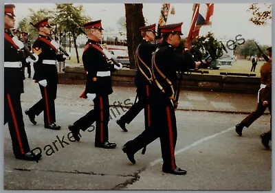 Military Photograph Queens Lancashire Regiment Colour Party Marching • £3.50