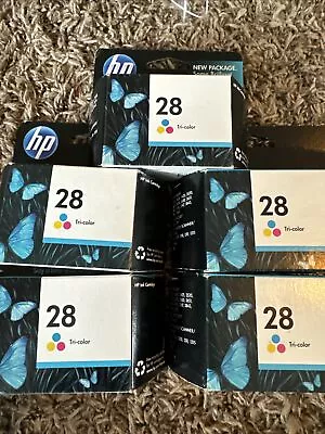 HP  28 C8728AN Tri-Color Ink Print Cartridge Sealed Lot Of 5 • $19