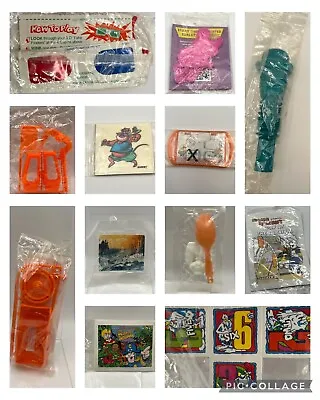 Vintage Food & Cereal Toy Premiums Lot Cap’n Crunch Flintstones Kid Cuisine More • $21.85