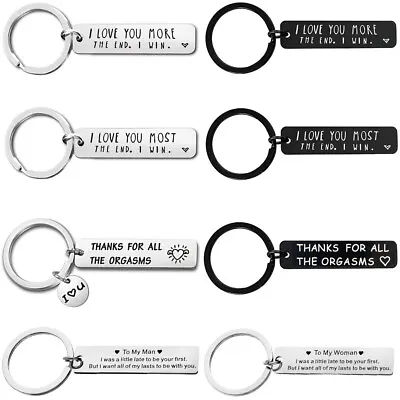 Valentines Day Gifts For Her Him I Love You Husband Wife Stainless Steel Keyring • £3.99