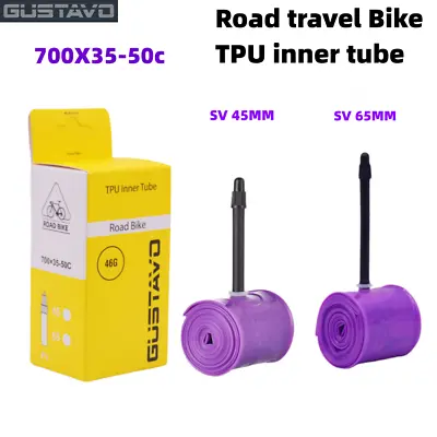 GUSTAVO Gravel Road Bike Inner Tube TPU 700cx35/50c Valve Length 45/65MM • $9