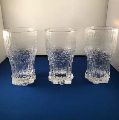 Littala Finland Aslak Tapio Wirkkala Ale Glasses Tumblers MCM 5.5  3 Pieces Lots • £173.55