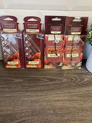 Yankee Candle Car Vent Sticks & Hanging Car Air Fresheners Black Cherry • £11.99