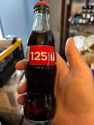 Coca-Cola 125th Anniversary Limited Edition Glass Bottle Never Opened • £15