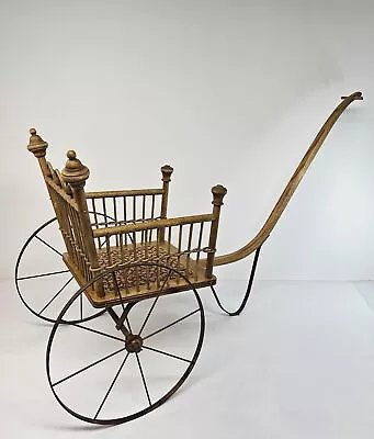 Vintage 1996 Buggies By Bauer Wooden Doll Buggy Riding Carriage Gig Chaise • $93.56