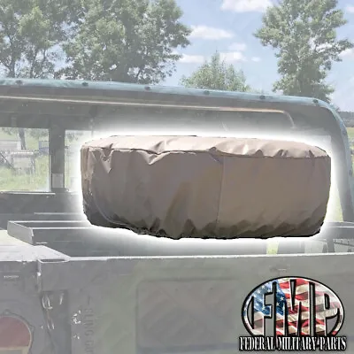 CANVAS TIRE COVER 37” TIRES Tan FITS MILITARY HUMVEE SPARE COVER M998 CARRIER • $169.95