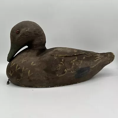 Victor Animal Trap Co Paper Mache Duck Decoy Lititz PA 1946 Vintage- Glass Eyes • $24.99