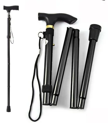 $10.28 • Buy Adjustable Walking Stick Collapsible Travel Cane Trekking Pole Aluminum Cane New