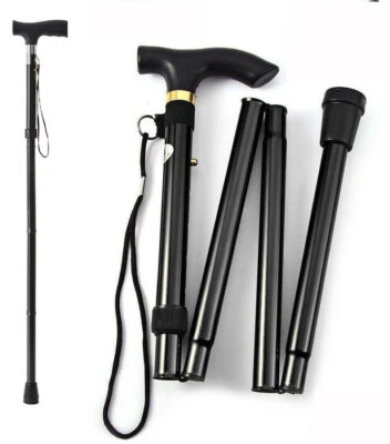 $10.28 • Buy Adjustable Walking Stick Collapsible Travel Cane Trekking Pole Aluminum Cane New