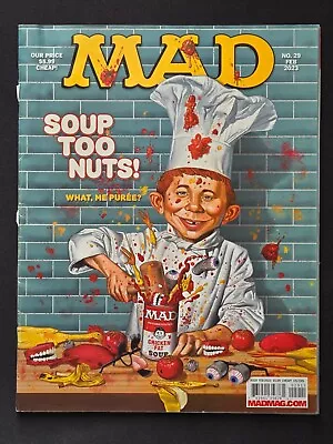 MAD MAGAZINE #29 FEBRUARY 2023 COOKING ISSUE SOUP TOO NUTS - Loose Center-Fold • $4.99