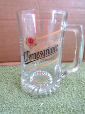 Vintage  Wernesgruner  Heavy Duty German Pilsner 14oz Beer Mug With Handle • $17