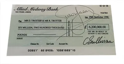 £99.99 • Buy Only Fools And Horses Copy Prop Millionaires Cheque SIGNED BY DAVID JASON