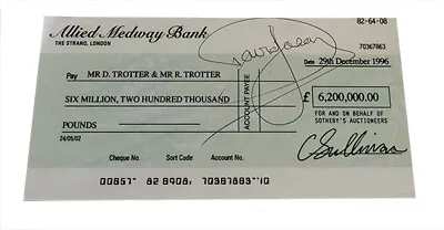 £99.99 • Buy Only Fools And Horses Copy Prop Millionaires Cheque SIGNED BY DAVID JASON