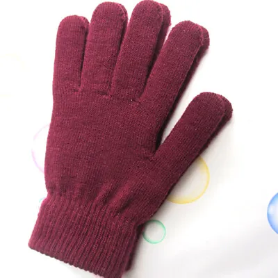 Women Mens Winter Warm Knit Knitted Casual Gloves Stretch One Size Solid Colors♡ • $3.47