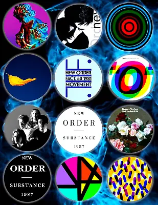 New Order 80's New Wave Post Punk Pop Music Pinback Buttons Lot Of 12 • $17.90