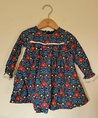 £12.50 • Buy Little Bird By Jools Retro Floral Tunic Dress Age 12-18 Months 
