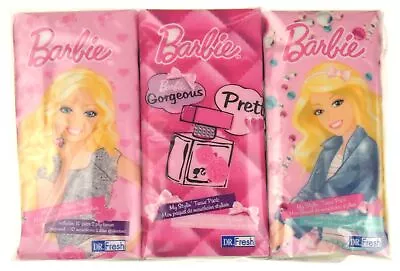 Barbie Pocket Tissues Lot Of 2 Packs 6 Each Purse Travel School Party Favors • $10.99