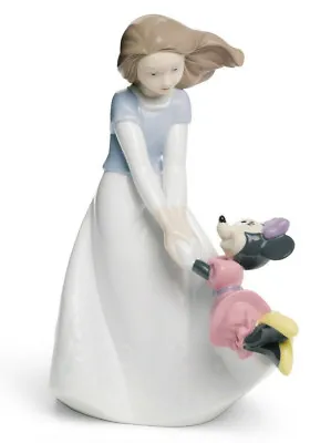 Nao By Lladro Disney Friends With Minnie Mouse #1643 Brand New In Box Save$ F/sh • £164.05