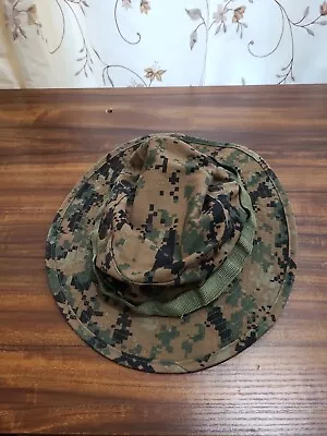 MARPAT US Marine Corp Woodland Camo Field Cover Shade Boonie Hat Cap Small • $12.99