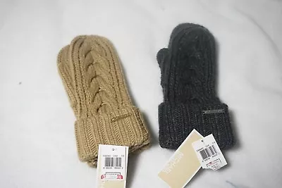 Michael Kors Women Knit Gloves DARK GRAY CAMEL  • $19.99