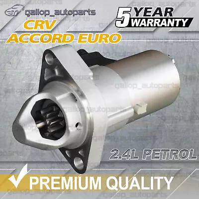 Starter Motor For Honda ACCORD EURO CL CM CP CR CU CRV RD RE RM 2.4L K24A4 9TH • $105