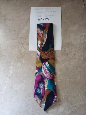 Screenplay By Martin Wong 100% Silk Men’s Tie 56  X 3 1/2  (New Without Tags) • $17.99