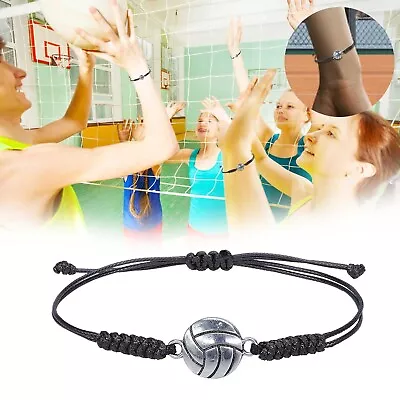 Volleyball Bracelet Adjustable Volleyball Charm Alloy Bracelet Boy Girl • $3.36