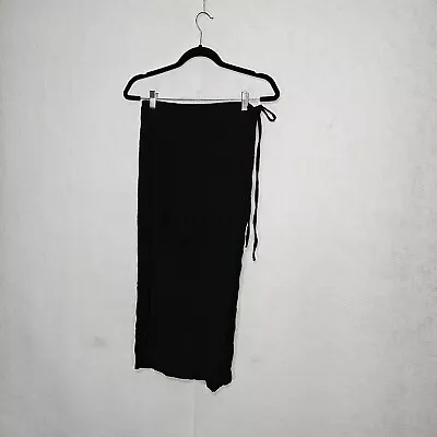 Zara Black Crepe Wrap Midi Skirt Size Small • $1.55