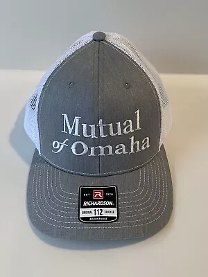 Mutual Of Omaha Richardson Trucker Hat Snap Back Gray/ White • $14.99