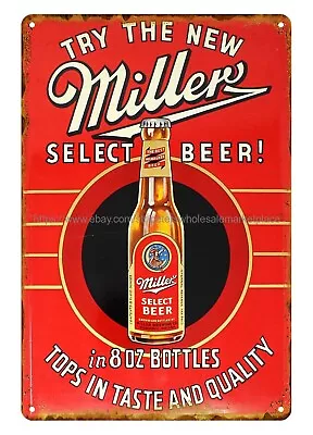 Decorate My Bedroom Try The New Miller Beer Metal Tin Sign • $18.78